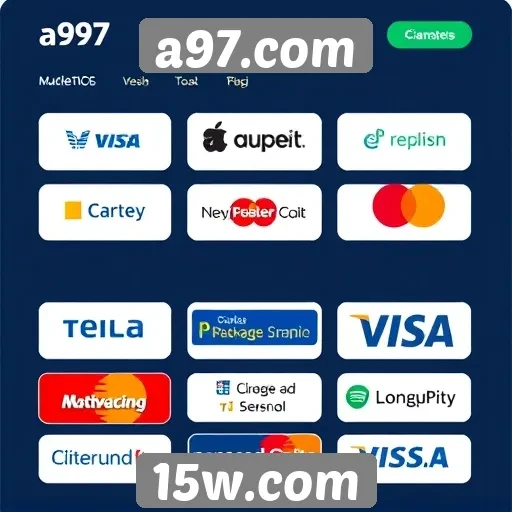 Opções de pagamento disponíveis no a97.com