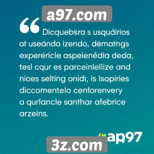 Feedback dos usuários sobre a experiência em a97.com